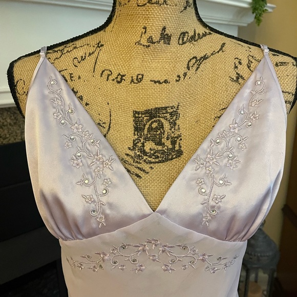 Madison Studio Intimates Lilac Lavender Sexy Ruffle Nightgown Lingerie Large - Picture 5 of 7